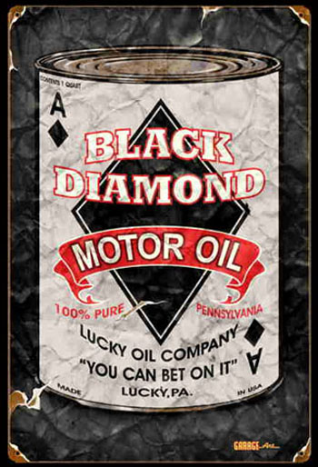 Black Diamond Motor Oil Sign