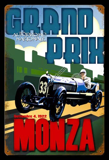 Monza Grand Prix Vintage Racing Sign