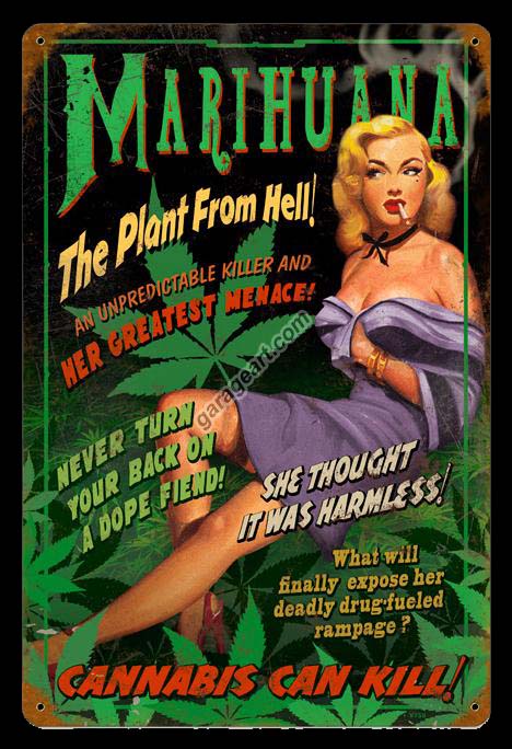 Marihuana Pin Up Girl Sign