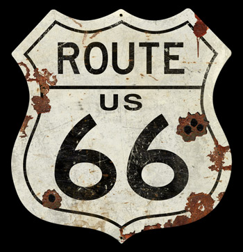 Route 66 Rustic Sign