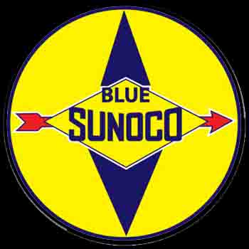 Blue Sunoco Porcelain Gas Sign