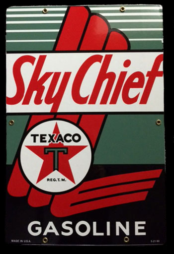 Texaco Sky Chief Porcelain Sign