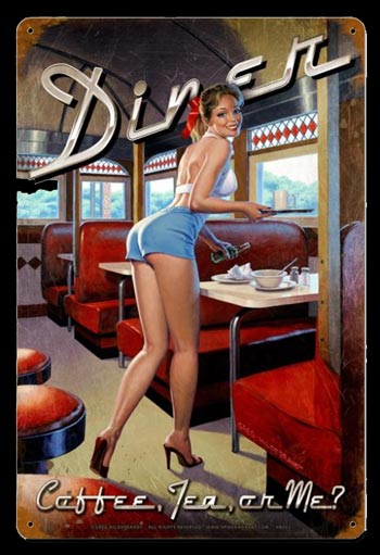 Diner Pin Up Girl Sign