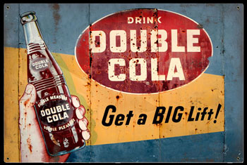 Drink Double Cola Vintage Sign