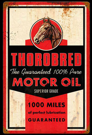 Thorobred Motor Oil Sign