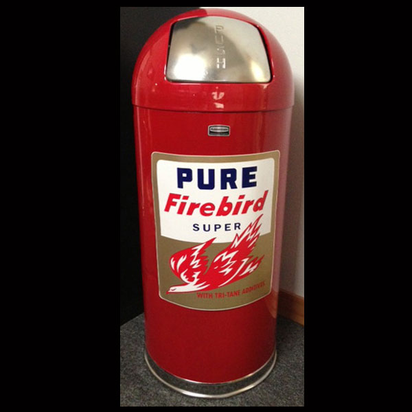 Pure Firebird Red Trash Can