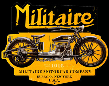 Militaire Motorcycle Sign