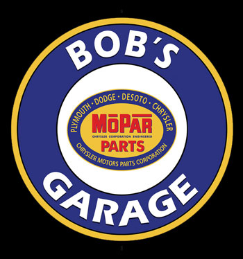 Personalized Mopar Garage Sign