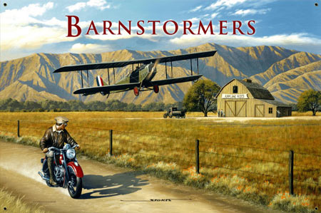 Barnstormers Aviation Motorcycle Scenery Sign