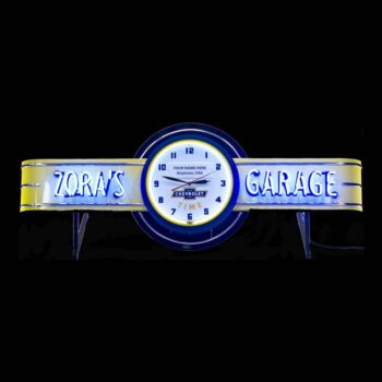Personalized "Chevy Time" Neon Clock Sign