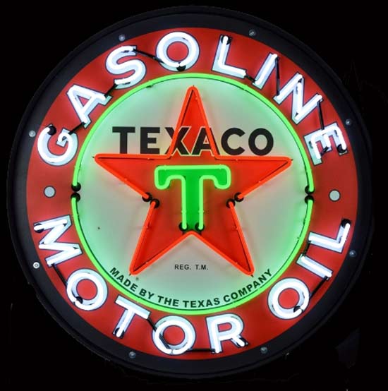 Texaco Star Motor Oil Extra Large Neon Sign