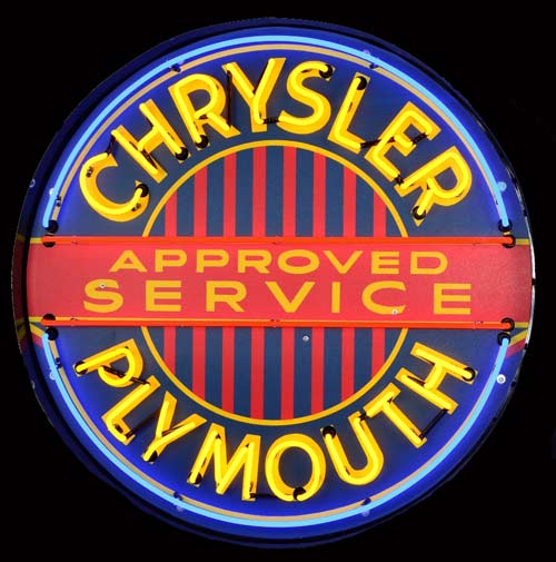 Chrysler Plymouth Neon Sign