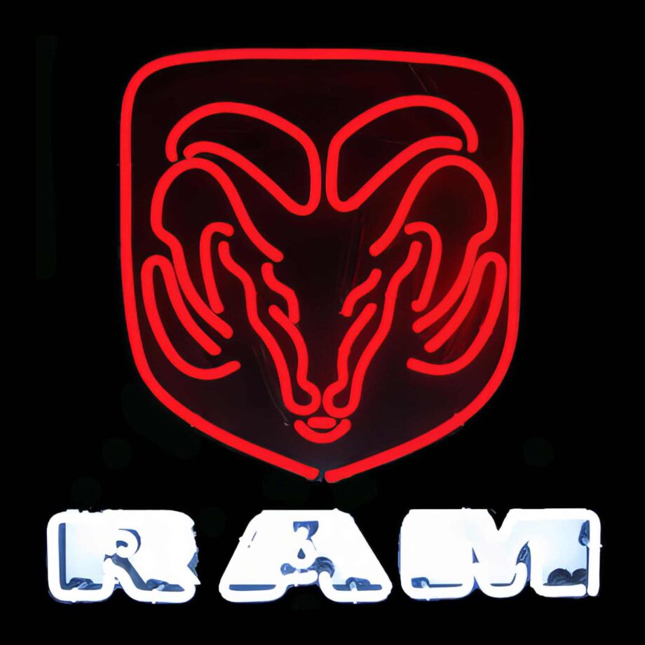 Dodge Ram Neon Sign - Red
