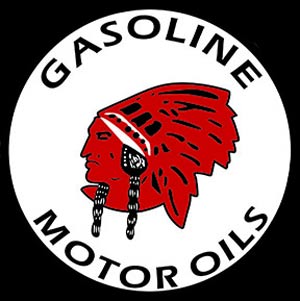 Red Indian Motor Oils Sign