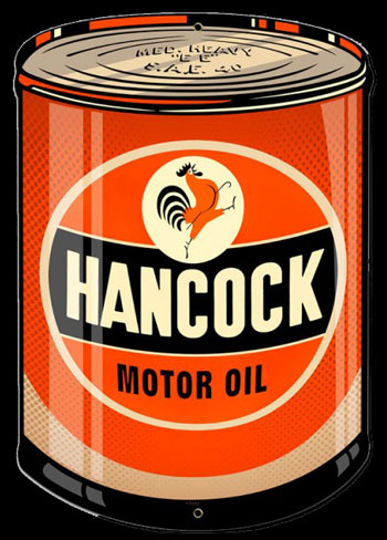 Hancock Oil Can Sign