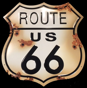 24" Route 66 Rustic Sign