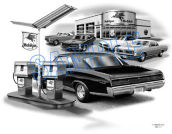 1966 & 1967 GTO Art Print - Mobilgas