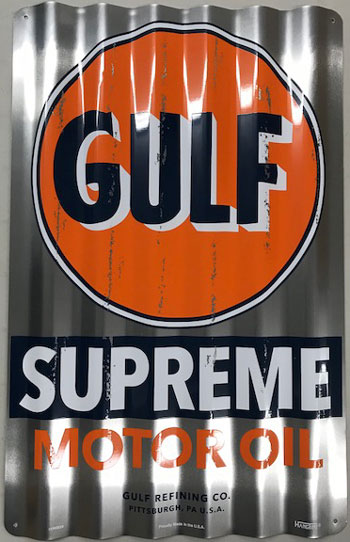 Gulf Supreme Motor Oil Sign