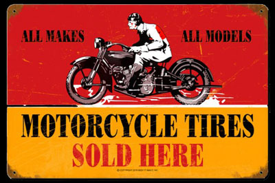 Motorcycle Tires Sold Here Sign