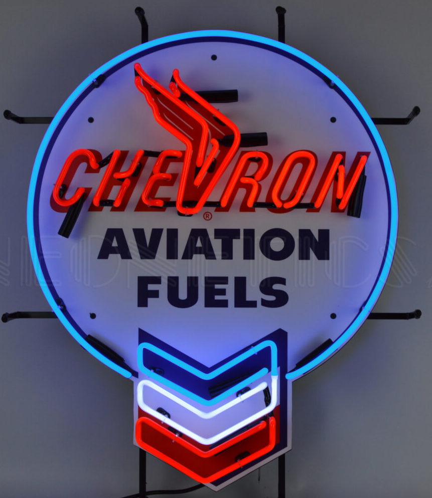 Chevron Aviation Fuels Sign