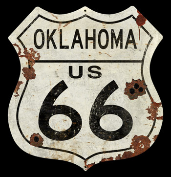 Oklahoma Route 66 Vintage Sign