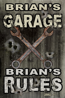 Personalized Garage Rules Sign