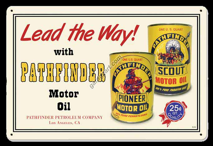 Pathfinder Motor Oil Sign