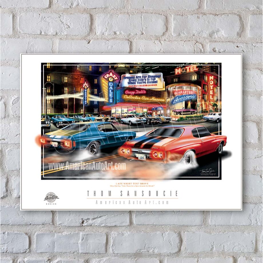 Chevelle Muscle Car Print - Signed numbered by Thom Sansoucie