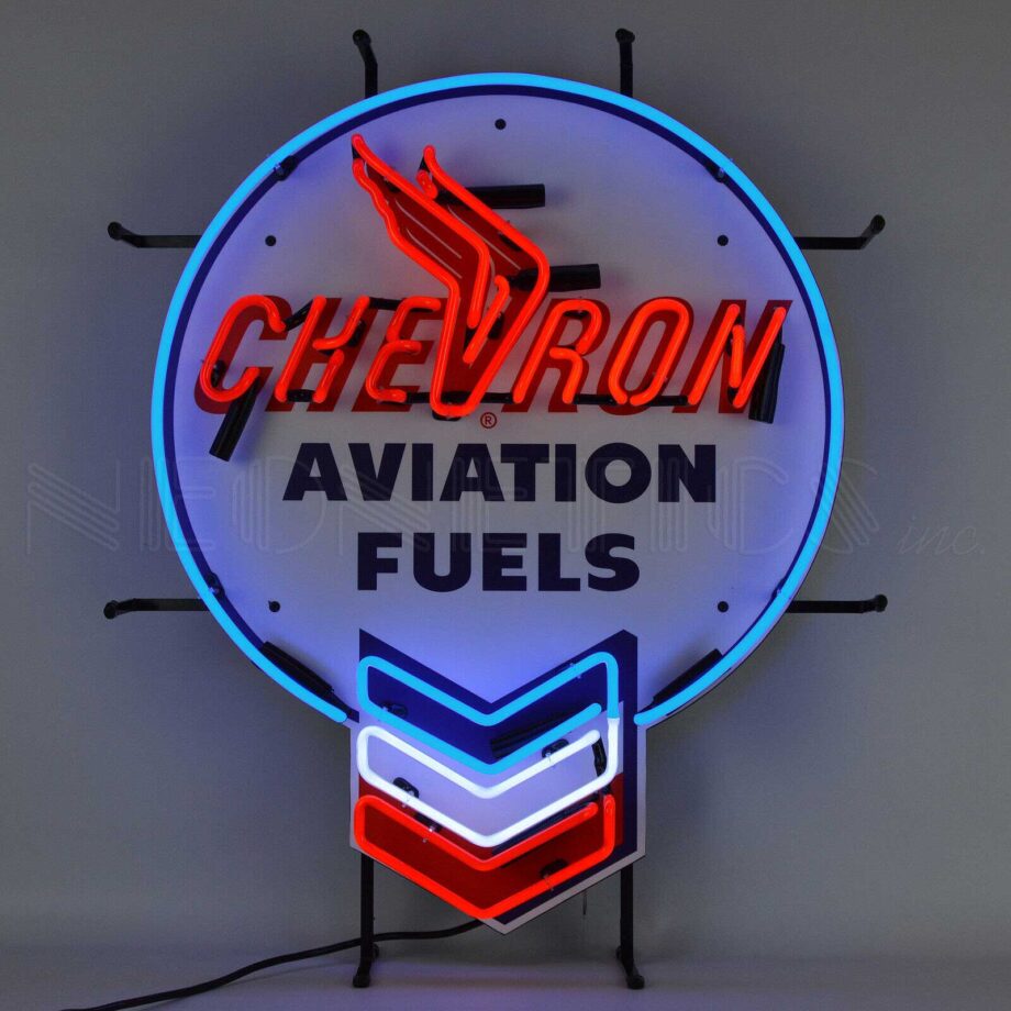 Chevron Aviation Fuels Neon Sign
