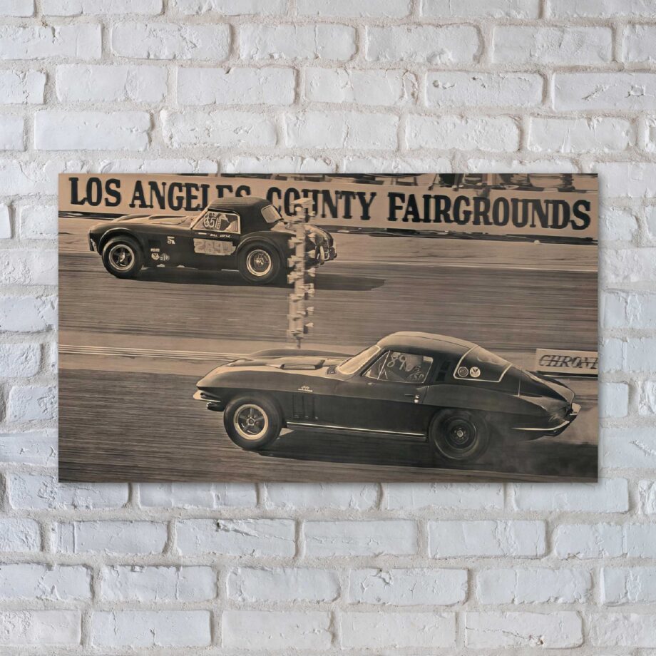 Cobra Vs Corvette Los Angeles County Fairgrounds Poster