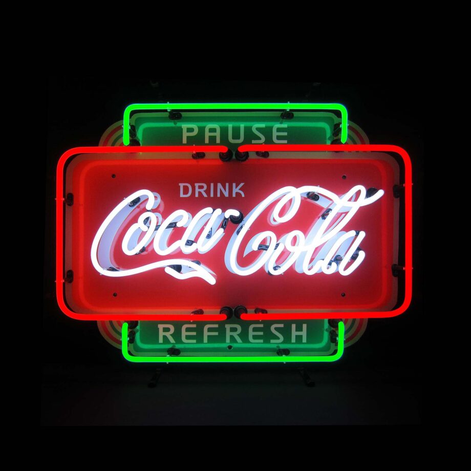 Coca Cola Pause Refresh Neon Sign