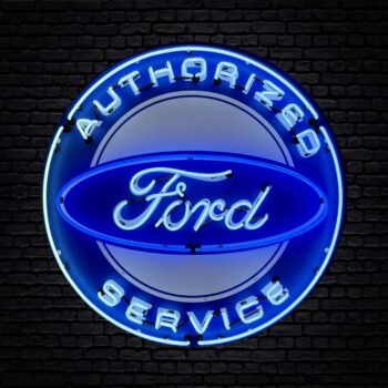Ford Authorized Service Neon Sign in 36" Round