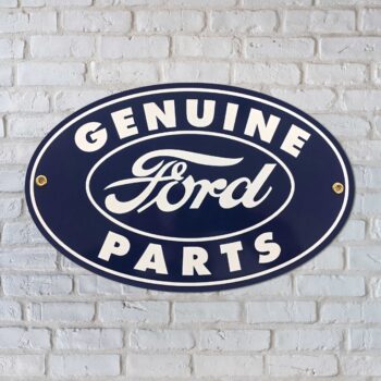 Ford Genuine Parts Oval Porcelain Sign 11.75" x 7.5"