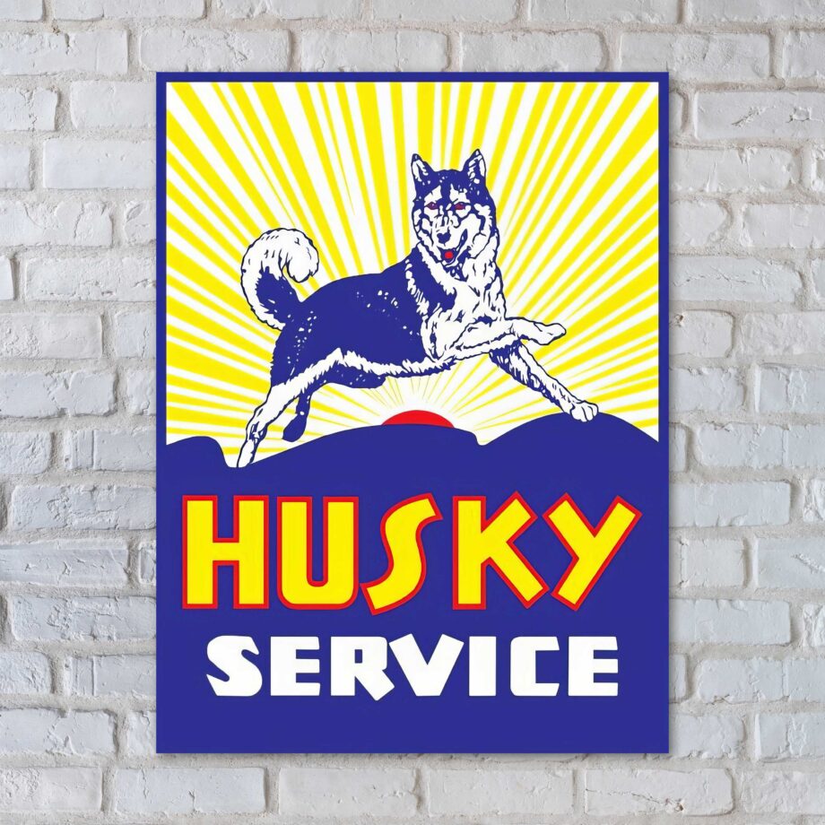Husky Gasoline Service Sign