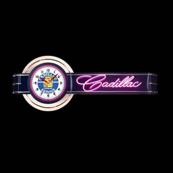 Cadillac Sales & Service Neon Clock