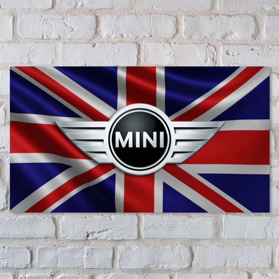 Mini Cooper British Flag Banner