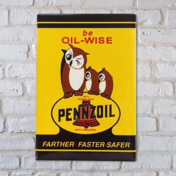 Pennzoil Owl Be Wise Magnet Pennzoil Owl Magnet Be Oil Wise Farther Faster Safer Magnet