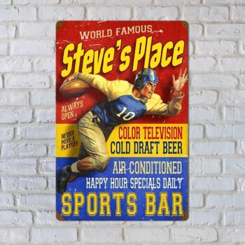 Football Personalized Sports Bar Sign