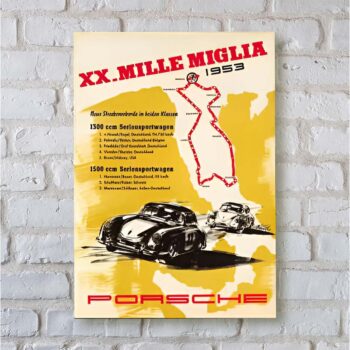 Porsche 1953 XX Mille Miglia Racing Poster
