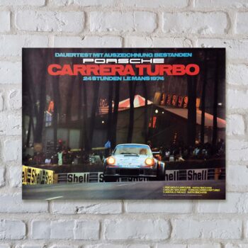 Porsche Carrera Turbo 24 Hour Le Mans 1974 Poster