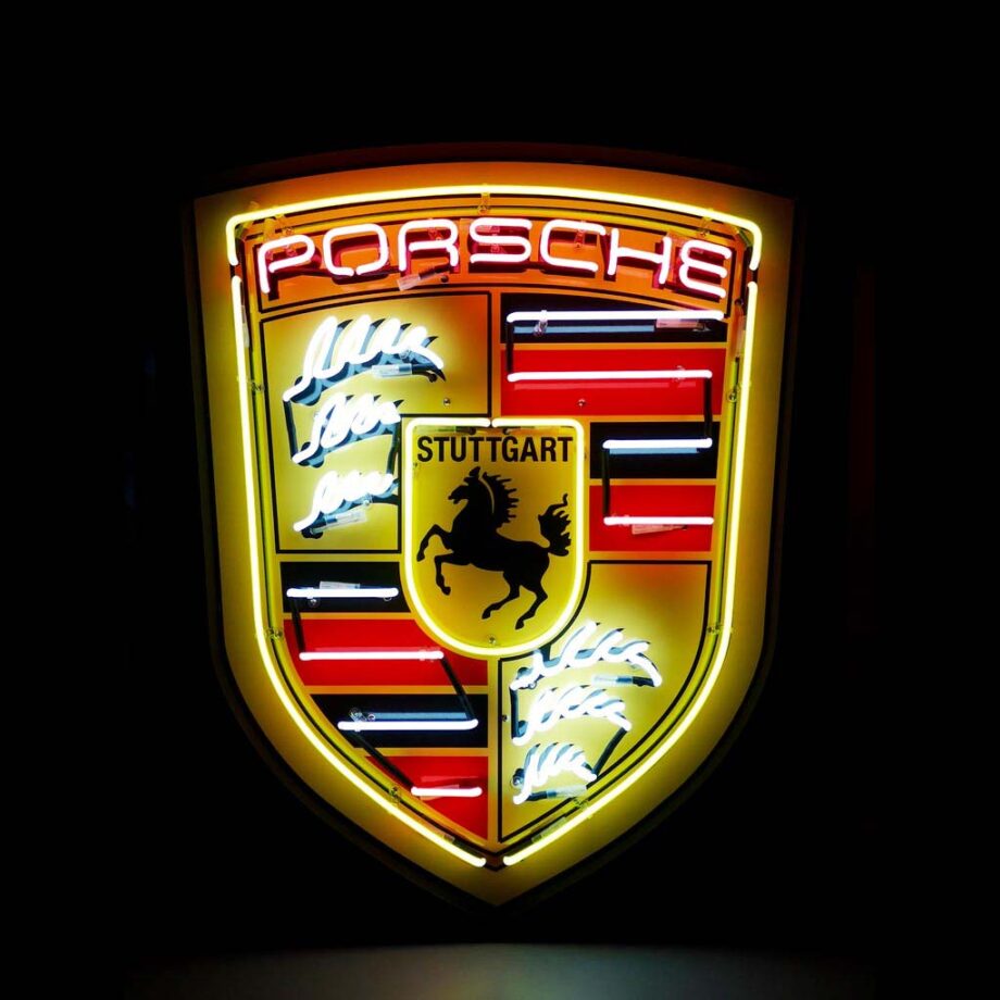 Porsche Logo Crest Neon Sign