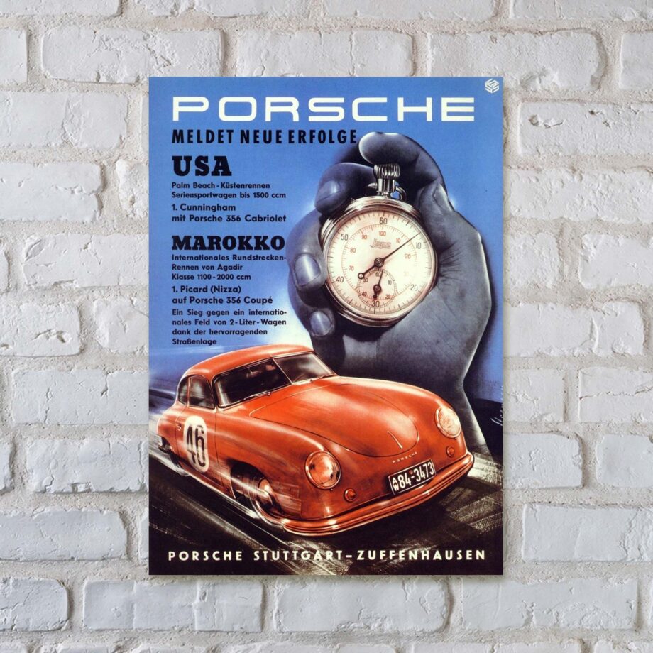 Porsche 356 USA 1952 Poster