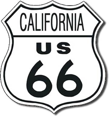Route 66 Califonia Sign - Garage Art