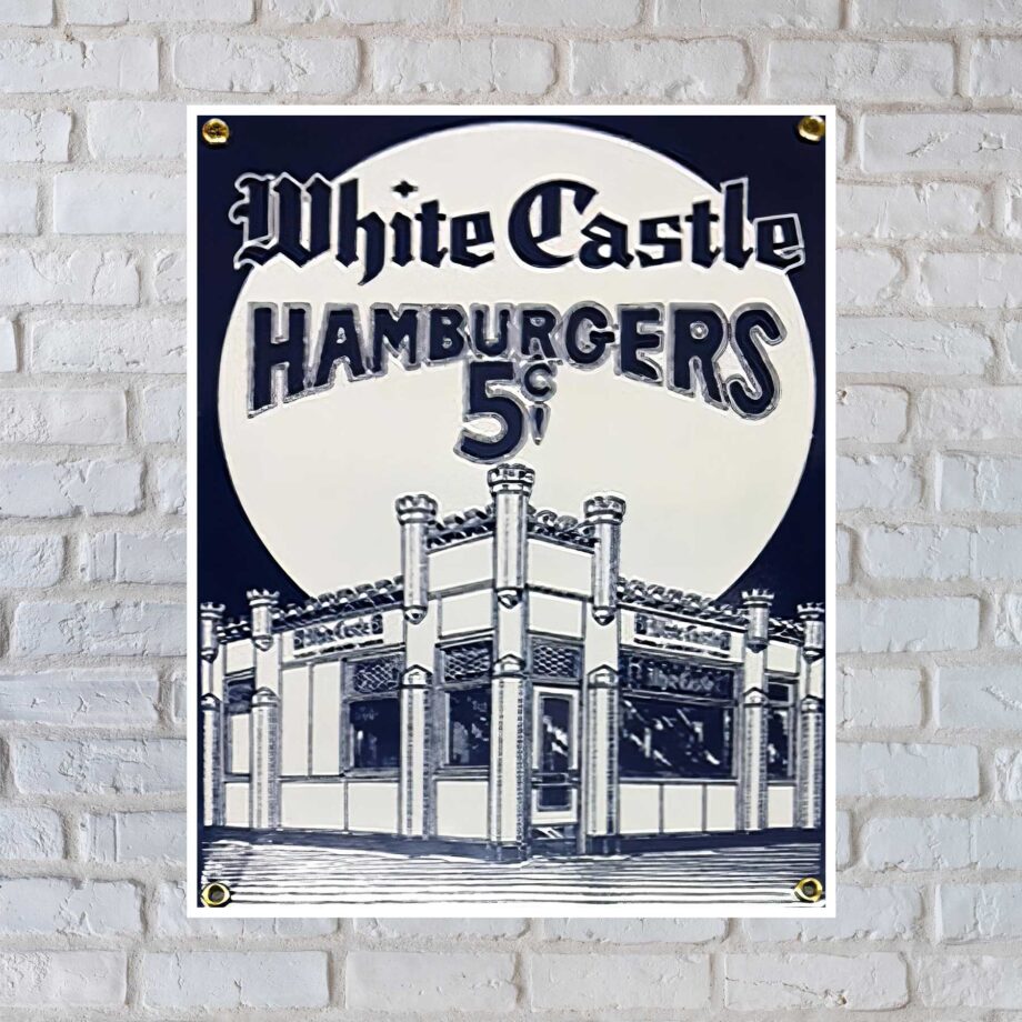 White Castle Hamburgers Porcelain Sign