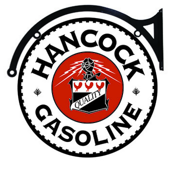 22" Double-sided Hancock Gasoline Sign
