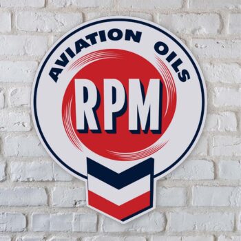 Chevron RPM Aviation Oils Sign