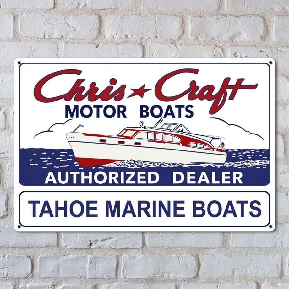 Chris Craft Motor Boats Dealer Sign Personalized This Sign Customize With Your Name On It