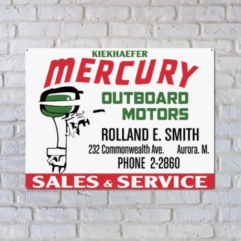 Mercury Outboard Sales & Service Sign