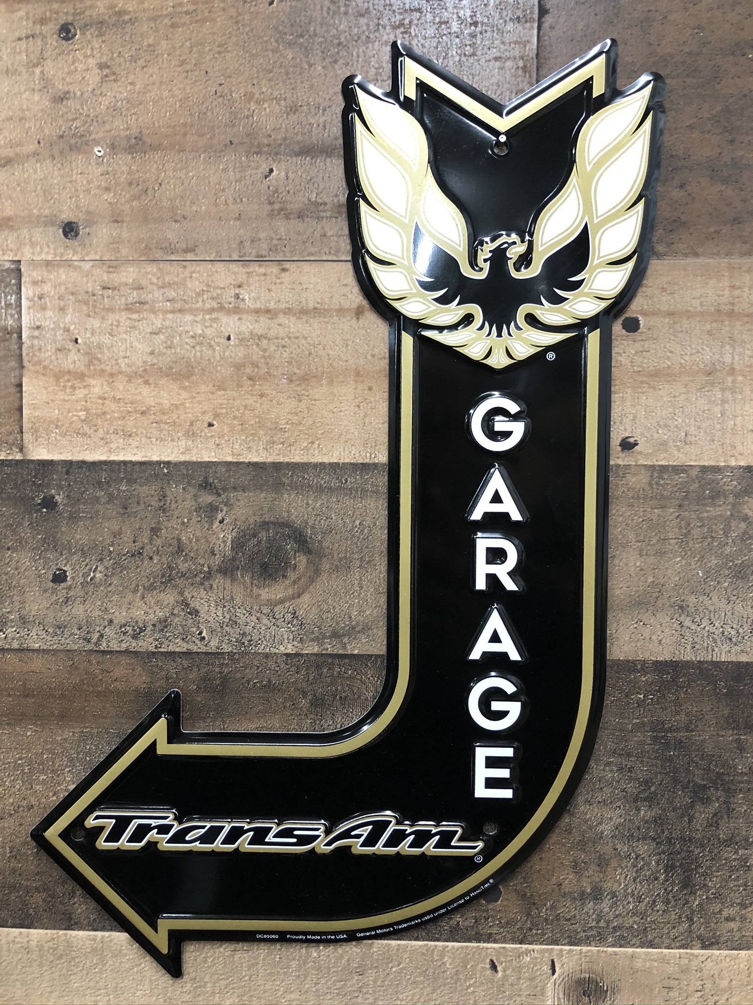 Pontiac Trans Am Garage Arrow Tin Sign