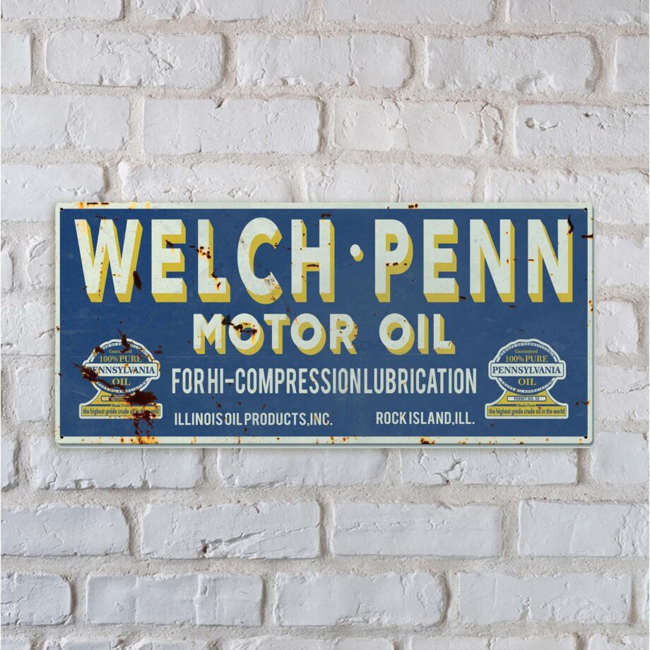 Welch Penn Motor Oil Sign from Garage Art